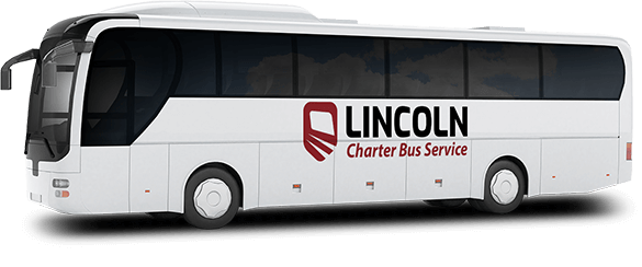 a plain white charter bus 